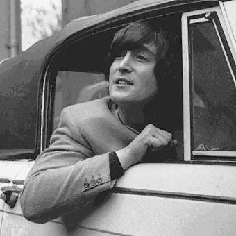 John in George Martin's car
