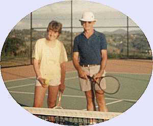 Helen and Grandad at Terranora, 1987