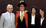 Ross's doctorate: Dad, Ross, Eva, Lynne