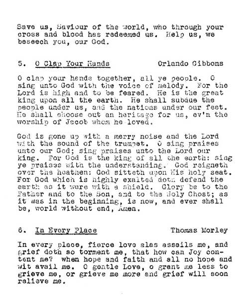 Page 6 of concert programme. Transcription follows.