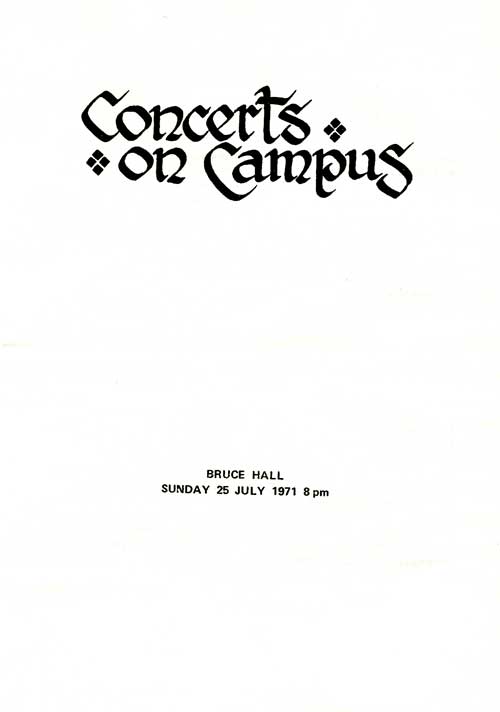 Cover of concert programme. Transcription follows.