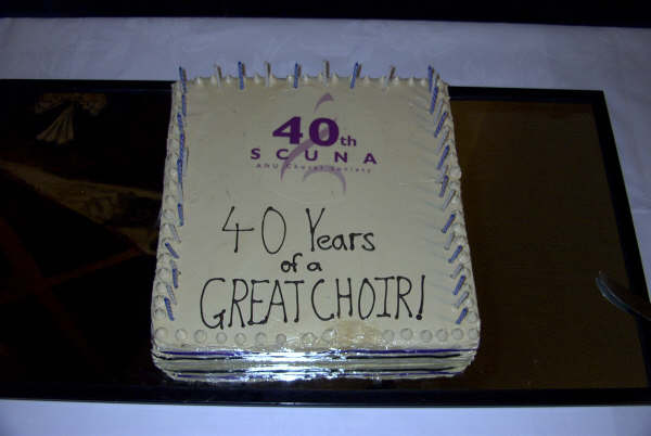 The SCUNA 40th Birthday cake