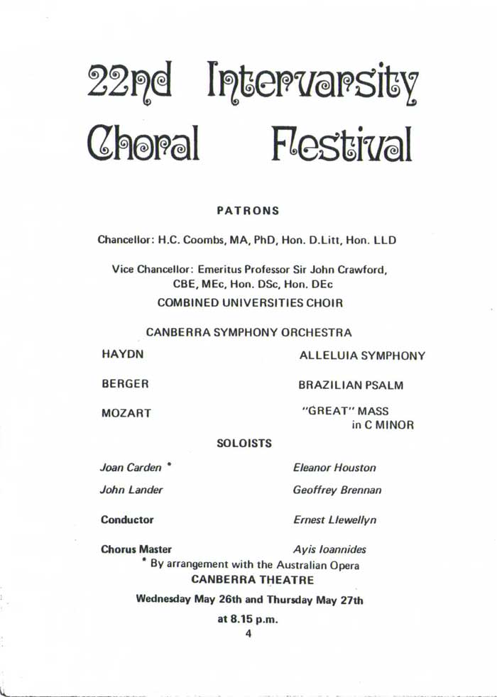 1971 Main Concert Programme page 4