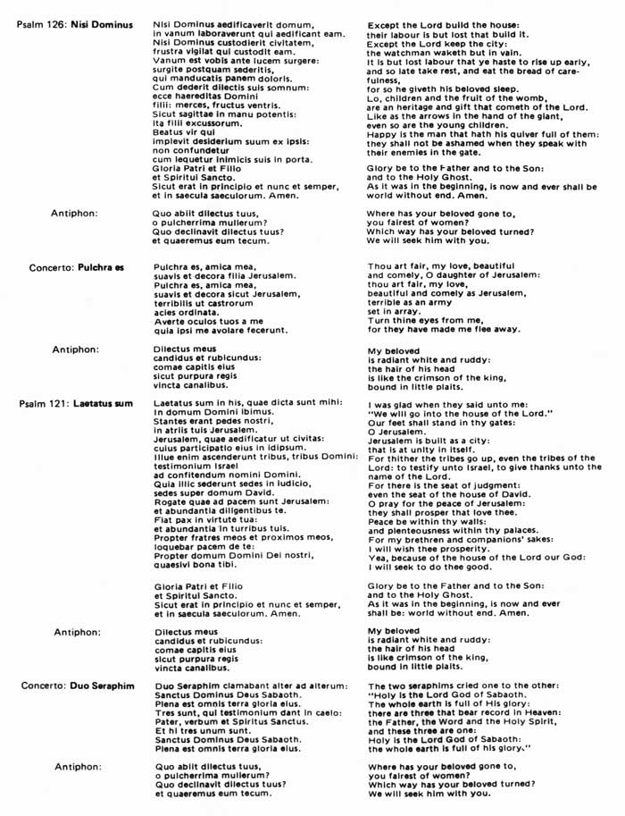 Page 14 of the programme for the main concert of the 1977 Canberra IV. Transcription follows.