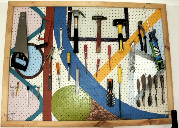 Artistically painted tool board