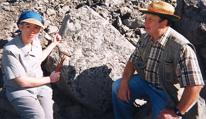 Me & Jill with leaf fossils