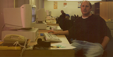 Me at an office desk