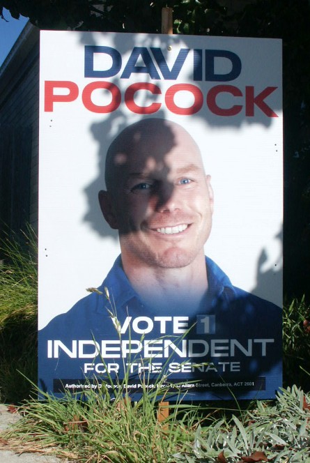 Poster in my front garden