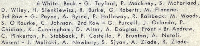 Sixth Form White 1968